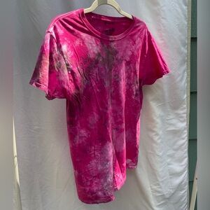 Natural and hand dyed t shirt pink